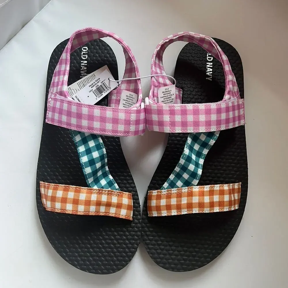 NWT Old Navy Asymmetric Cross Strap Sandal | 4‎ Youth Big Kid